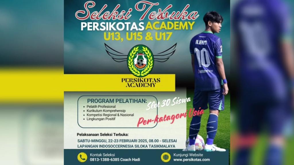 Persikotas Academy Buka Seleksi Pemain Muda, Siapkan Talenta untuk Kompetisi Nasional