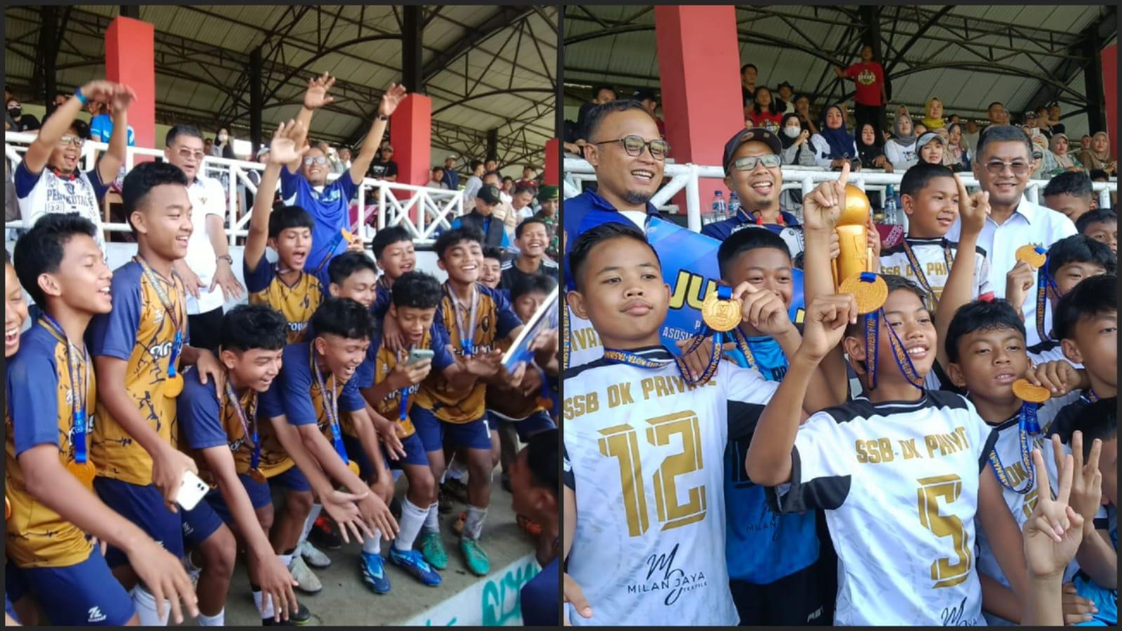 Piala Soeratin U-13 dan U-15 Kota Tasikmalaya Resmi Ditutup Wagub Jabar, DK Private dan Parahyangan Raih Gelar Juara