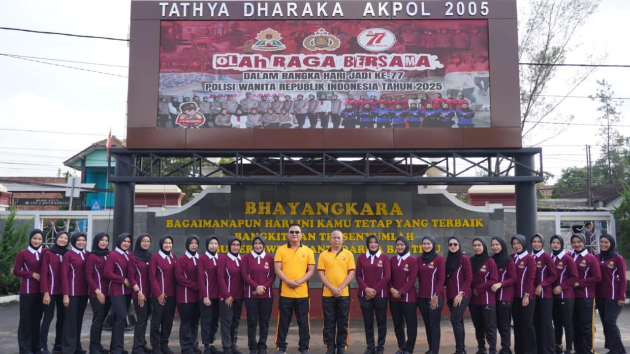 Polres Ciamis Rayakan HUT ke-77 Polwan dengan Olahraga Bersama