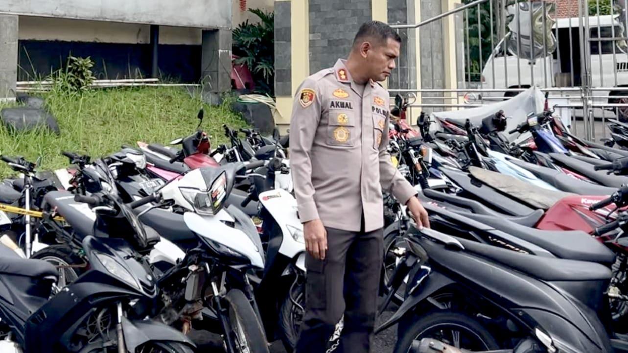 Polres Ciamis Tertibkan Kendaraan Berknalpot Brong Selama Ramadan