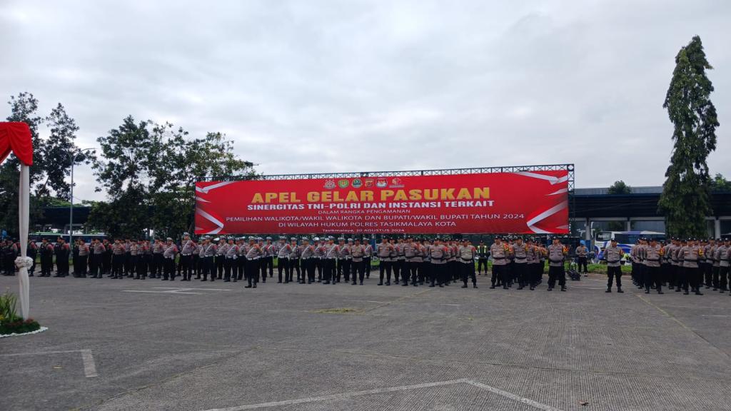 Polres Tasikmalaya Kota Gelar Apel Operasi Mantap Praja Lodaya 2024, Siap Amankan Pilkada Serentak