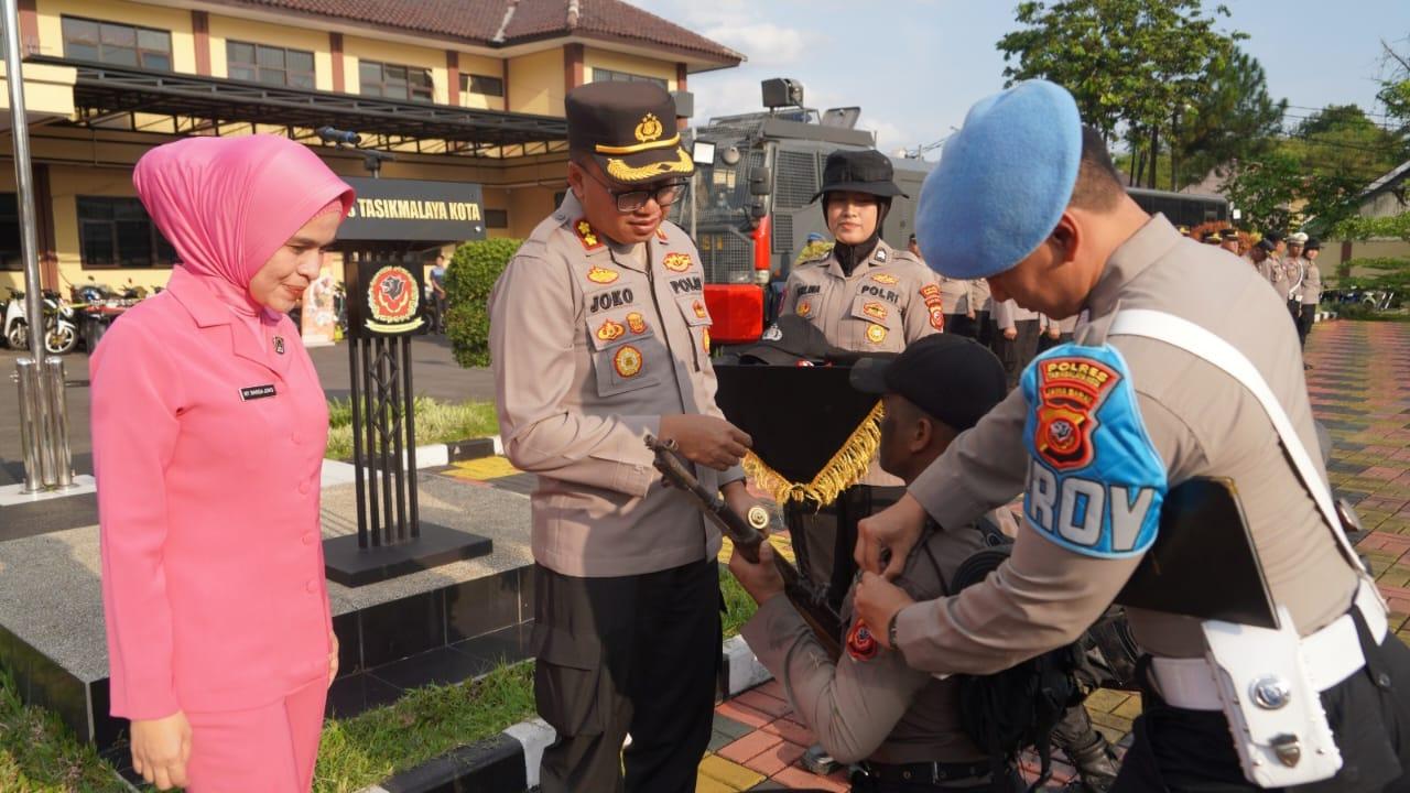 Polres Tasikmalaya Kota Gelar Tradisi Pembaretan untuk Tingkatkan Kemampuan Bintara Remaja