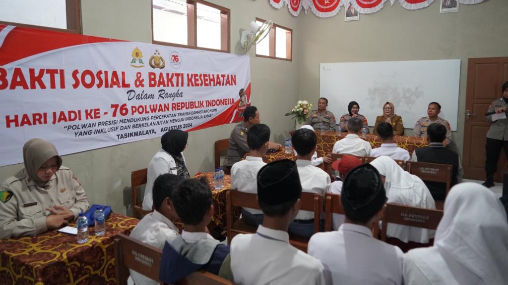 Polwan Polres Tasikmalaya Kota Gelar Bakti Sosial dan Kesehatan dalam Rangka HUT ke-76