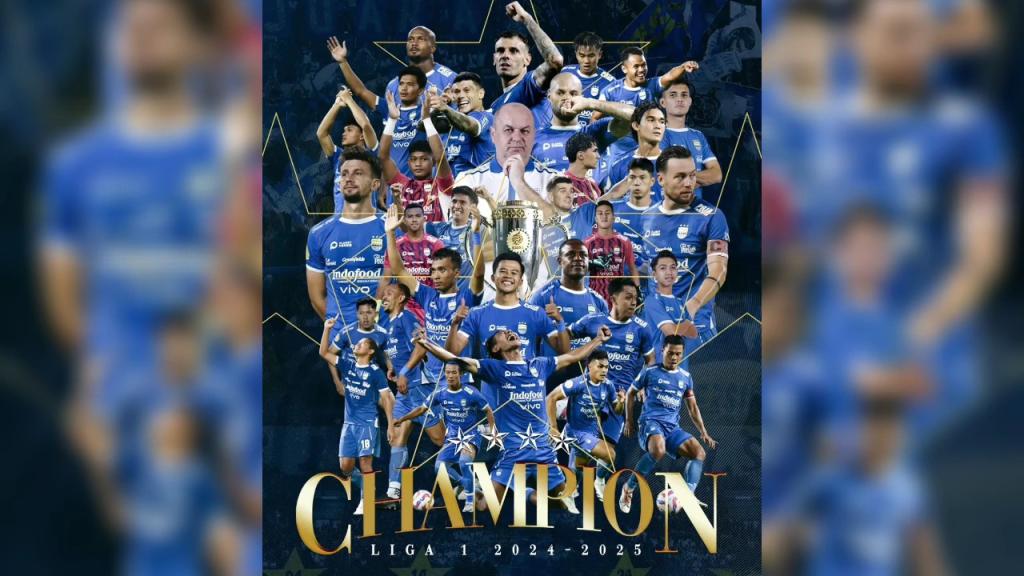 Persib Bandung Resmi Juara Liga 1 2024/2025 Usai Hasil Imbang Persebaya vs Persik