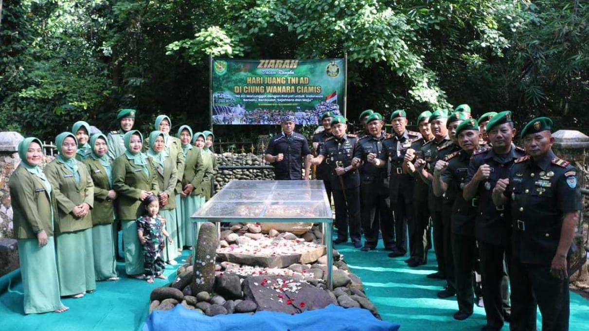 Peringati Hari Juang TNI AD 2025, Kodim 0613/Ciamis Gelar Ziarah Khidmat di Situs Ciung Wanara